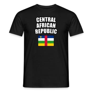 Zentralafrikanische Republik Flagge Sango Geschenk - Männer T-Shirt - Schwarz - Vorne - AI Model Male 178 light (178cm)
