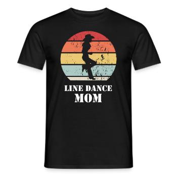 Line Dance Mom Line Dancing Country Musik - Männer T-Shirt - Schwarz - Vorne - AI Model Male 178 light (178cm)