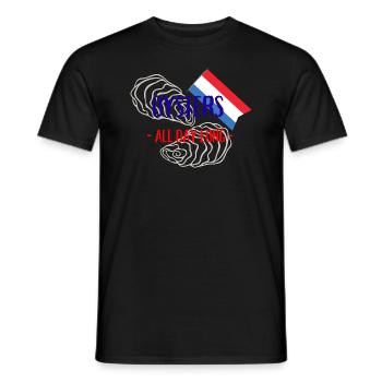Huîtres toute la journée Design - T-shirt homme - noir - Devant - AI Model Male 178 light (178cm)