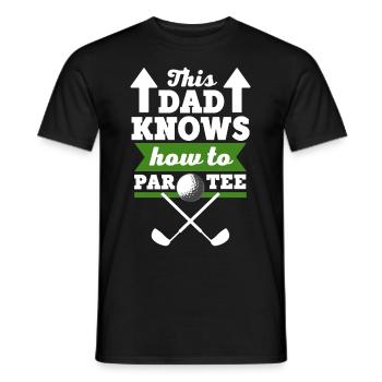 Golf Design für Väter - Männer T-Shirt - Schwarz - Vorne - AI Model Male 178 light (178cm)