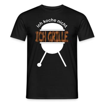 Ich koche nicht, ich grille - Männer T-Shirt - Schwarz - Vorne - AI Model Male 178 light (178cm)