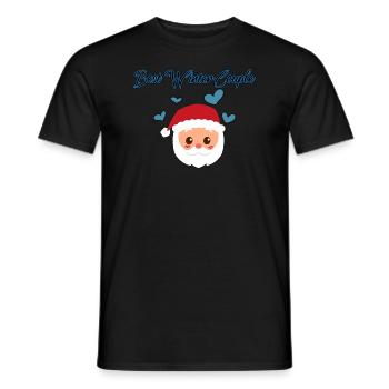 Winter Paar - Männer T-Shirt - Schwarz - Vorne - AI Model Male 178 light (178cm)