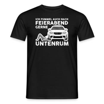 KFZ Schrauber Werkstatt Unten rum fummeln - Männer T-Shirt - Schwarz - Vorne - AI Model Male 178 light (178cm)