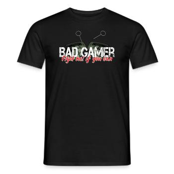 Bad Gamer - Männer T-Shirt - Schwarz - Vorne - AI Model Male 178 light (178cm)