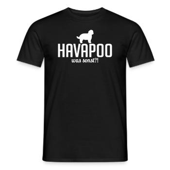 Havapoo was sonst Hundespruch Hunde Wilsigns - Männer T-Shirt - Schwarz - Vorne - AI Model Male 178 light (178cm)