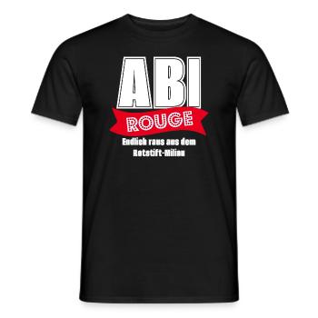 ABITUR 2026 - ABSCHLUSS 2026 - ABI 26 - ABI ROUGE - Männer T-Shirt - Schwarz - Vorne - AI Model Male 178 light (178cm)