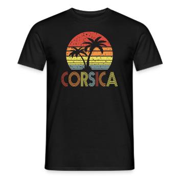Corsica - Men's T-Shirt - black - Front - AI Model Male 178 light (178cm)