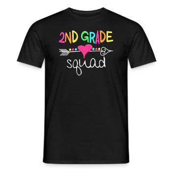 2Nd Grade Squad Second Teacher Student Team Back T - T-shirt homme - noir - Devant - AI Model Male 178 light (178cm)