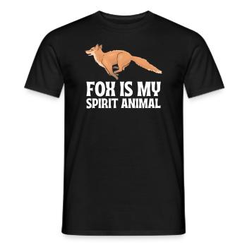 Fox Is My Spirit Animal - Men's T-Shirt - black - Front - AI Model Male 178 light (178cm)