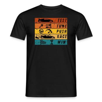 LA MEILLEURE FAÇON DE GAGNER UNE COURSE - T-shirt homme - noir - Devant - AI Model Male 178 light (178cm)