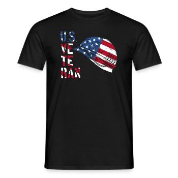 Veteran Soldat - USA Flagge - Männer T-Shirt - Schwarz - Vorne - AI Model Male 178 light (178cm)