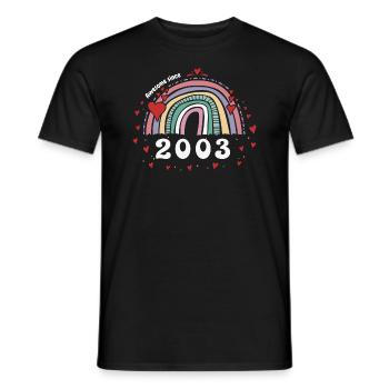 Génial 2003 - 20e anniversaire w / Vintage mignon - T-shirt homme - noir - Devant - AI Model Male 178 light (178cm)