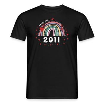 Awesome 2011 - 12. Geburtstag mit süßem Jahrgang - Männer T-Shirt - Schwarz - Vorne - AI Model Male 178 light (178cm)
