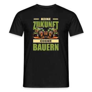 Keine Zukunft Ohne Bauern Demo Protest Bauerndemo - Männer T-Shirt - Schwarz - Vorne - AI Model Male 178 light (178cm)