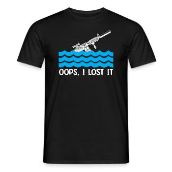Oops I lost it 2nd amendment - Men's T-Shirt - black - Front - AI Model Male 178 light (178cm)