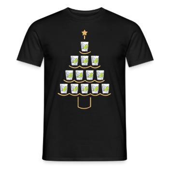 Sapin de Noël au gin - T-shirt homme - noir - Devant - AI Model Male 178 light (178cm)