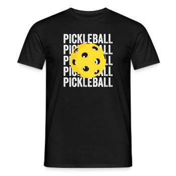 Pickleball - Pickleballdesign - Männer T-Shirt - Schwarz - Vorne - AI Model Male 178 light (178cm)
