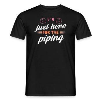 I'm Just Here For The Piping Cake Decorator - Men's T-Shirt - black - Front - AI Model Male 178 light (178cm)