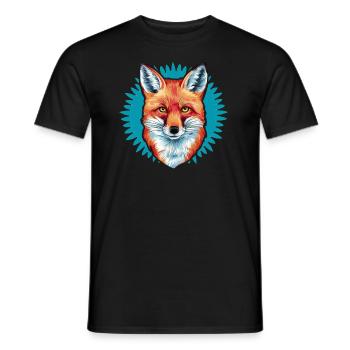 Fuchs - Illustration - Männer T-Shirt - Schwarz - Vorne - AI Model Male 178 light (178cm)