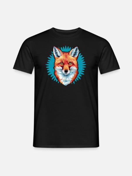 Fox - Illustration - Men's T-Shirt - black
