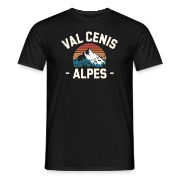 Val Cenis - Alpes - T-shirt homme - noir - Devant - AI Model Male 178 light (178cm)