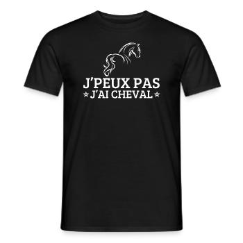 I can't I have a horse - Men's T-Shirt - black - Front - AI Model Male 178 light (178cm)
