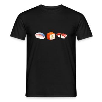 Sushi - Men's T-Shirt - black - Front - AI Model Male 178 light (178cm)
