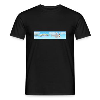 garder le sourire toute la journée flyer - T-shirt homme - noir - Devant - AI Model Male 178 light (178cm)