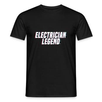 Electricien Legend Craftsman Voltage Electro - T-shirt homme - noir - Devant - AI Model Male 178 light (178cm)
