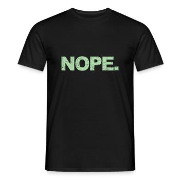 NOPE - don't be a yes-man! - Men's T-Shirt - black - Front - AI Model Male 178 light (178cm)