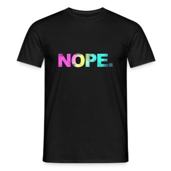 NOPE - don't be a yes-man! - Men's T-Shirt - black - Front - AI Model Male 178 light (178cm)