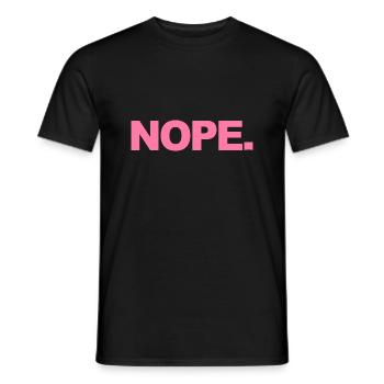 NOPE - don't be a yes-man! - Men's T-Shirt - black - Front - AI Model Male 178 light (178cm)