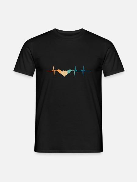 Bat heartbeat - Men's T-Shirt - black