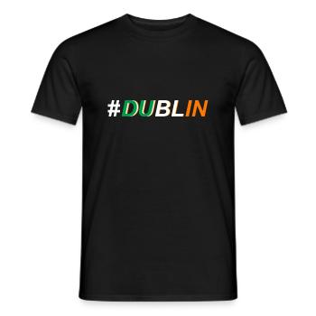 Trèfle d'île de Dublin Irlande - T-shirt homme - noir - Devant - AI Model Male 178 light (178cm)