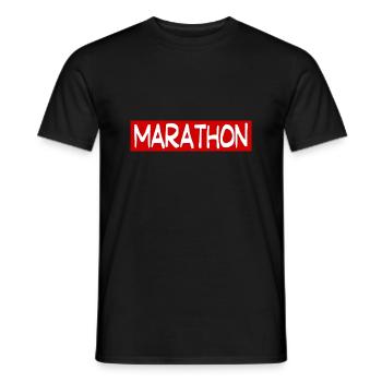 Marathon - Course à pied - Sports - Course à pied - Jogging - T-shirt homme - noir - Devant - AI Model Male 178 light (178cm)