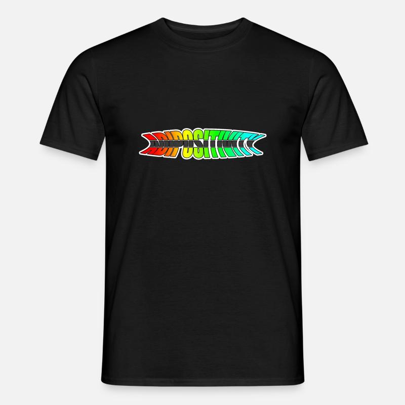 Adipositivity Regenbogen - Männer T-Shirt - Schwarz