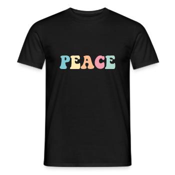 Peace Vintage für Friedensliebhaber - Männer T-Shirt - Schwarz - Vorne - AI Model Male 178 light (178cm)