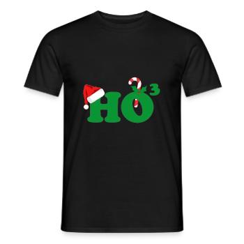 HOHOHO Noël HO Hoch 3 concours de noël - T-shirt homme - noir - Devant - AI Model Male 178 light (178cm)