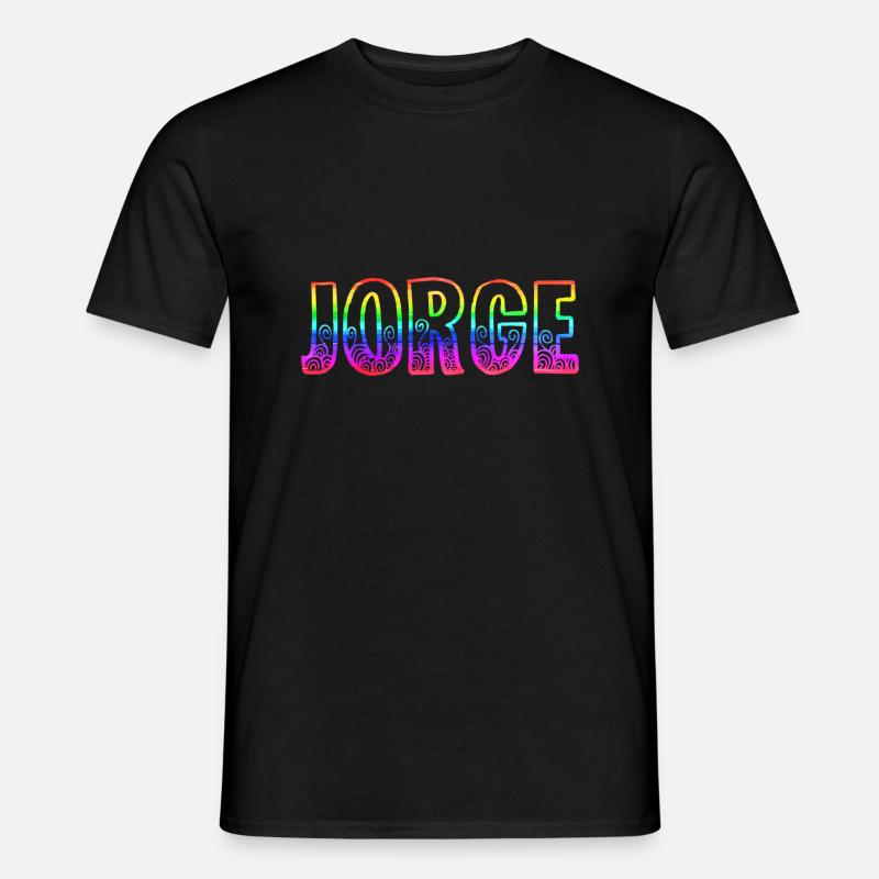 jorge rs regenbogen - Männer T-Shirt - Schwarz