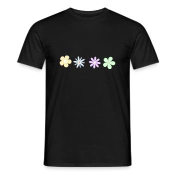 Minimalist flowers - Men's T-Shirt - black - Front - AI Model Male 178 light (178cm)
