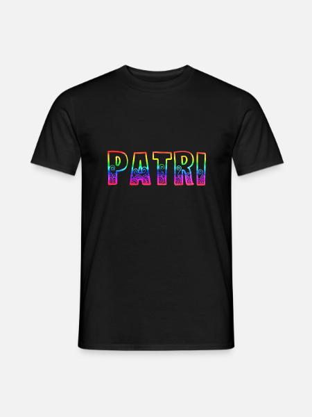 patri rs regenbogen - Männer T-Shirt - Schwarz