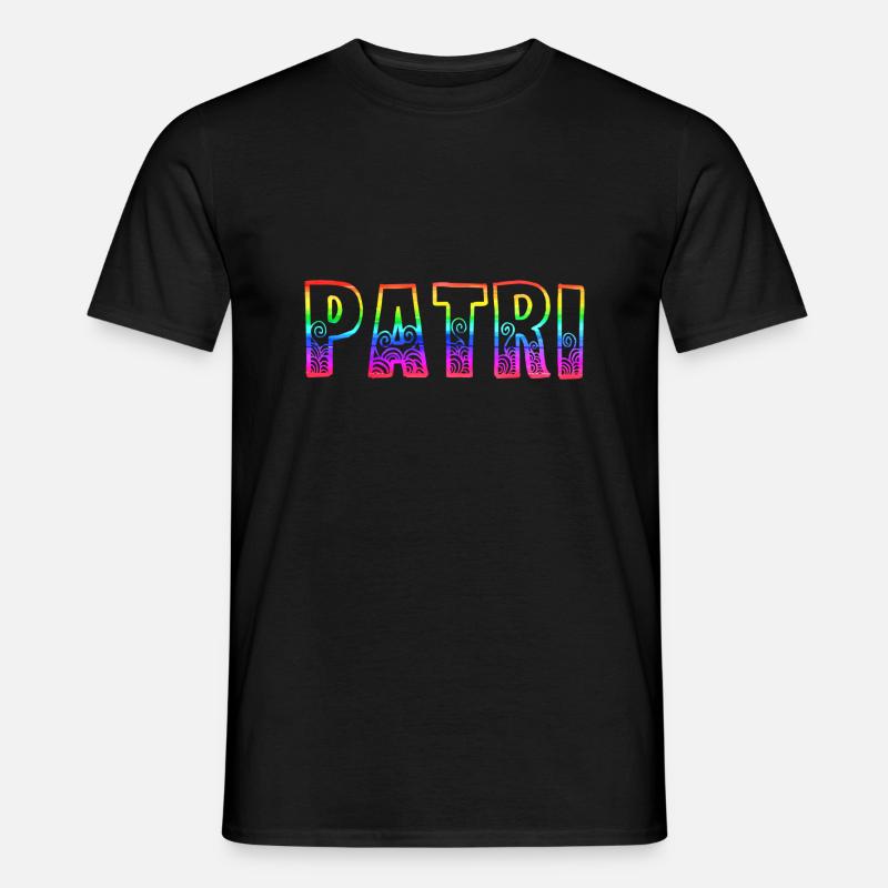 patri rs regenbogen - Männer T-Shirt - Schwarz