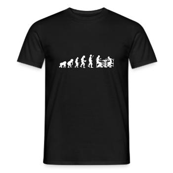 Evolution jeux d'échecs - T-shirt homme - noir - Devant - AI Model Male 178 light (178cm)