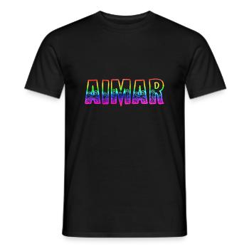 Aimar RS Arc-en-ciel - T-shirt homme - noir - Devant - AI Model Male 178 light (178cm)