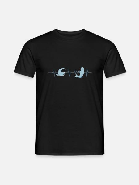 Beluga Heartbeat - Gift Idea - Men's T-Shirt - black