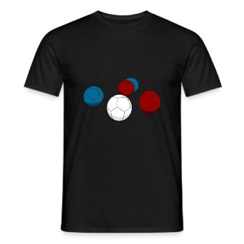 Boccia - Boule - Männer T-Shirt - Schwarz - Vorne - AI Model Male 178 light (178cm)
