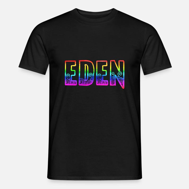 eden rs regenbogen - Männer T-Shirt - Schwarz