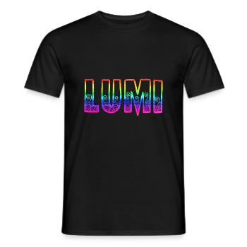 lumi rs arc-en-ciel - T-shirt homme - noir - Devant - AI Model Male 178 light (178cm)