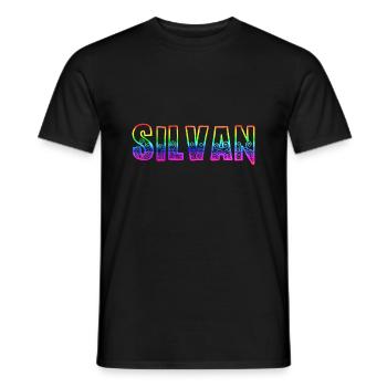 silvan rs regenbogen - Männer T-Shirt - Schwarz - Vorne - AI Model Male 178 light (178cm)