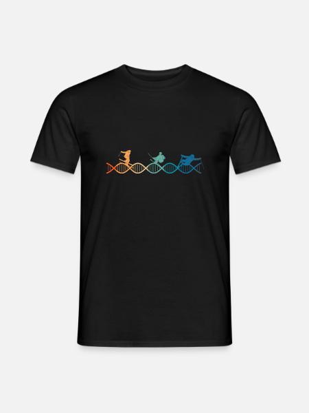 Skiing is in my DNA - Men's T-Shirt - black